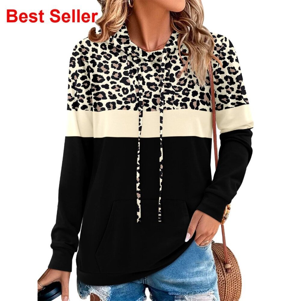 Women's Pullover Hoodie with Pocket, Lightweight Stretchy Fabric, Casual Style